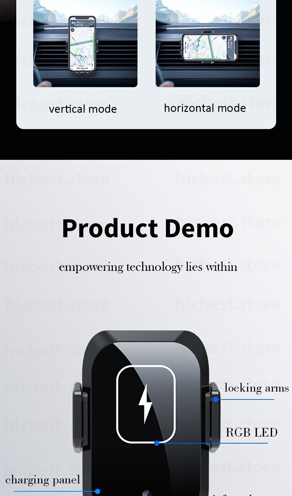 15W Wireless Car Charger Phone Holder for iPhone Wireless Charging Car Induction Charger Mount for iPhone 12 SE 11 8 Samsung S20