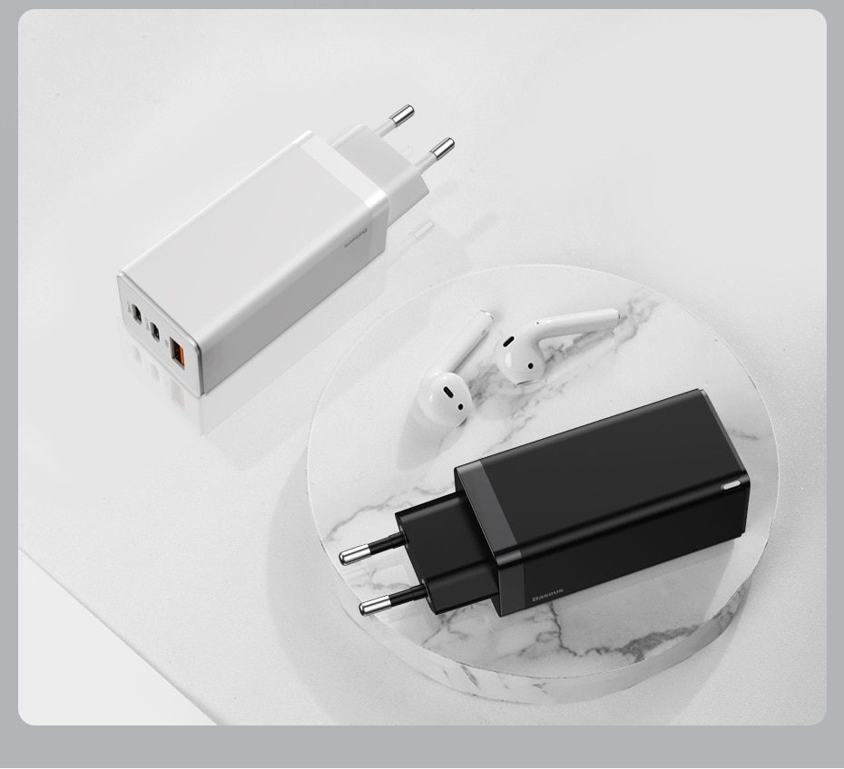 Baseus GaN 65W USB C Charger Quick Charge 4.0 3.0 QC4.0 QC PD3.0 PD USB-C Type C Fast USB Charger For iPhone 12 Pro Max Macbook