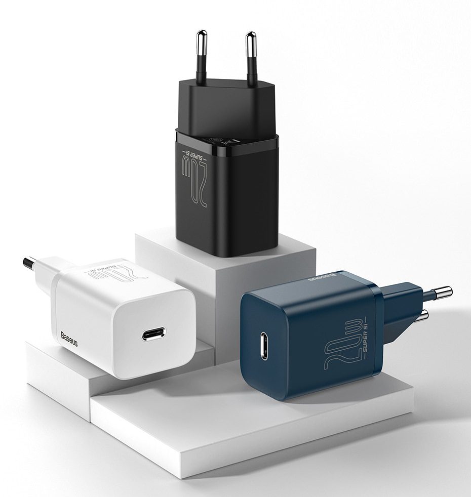 Baseus Super Si USB C Charger 20W Support Type C PD Fast Charging Portable Phone Charger For iPhone 12 Pro Max 11 Mini 8 Plus