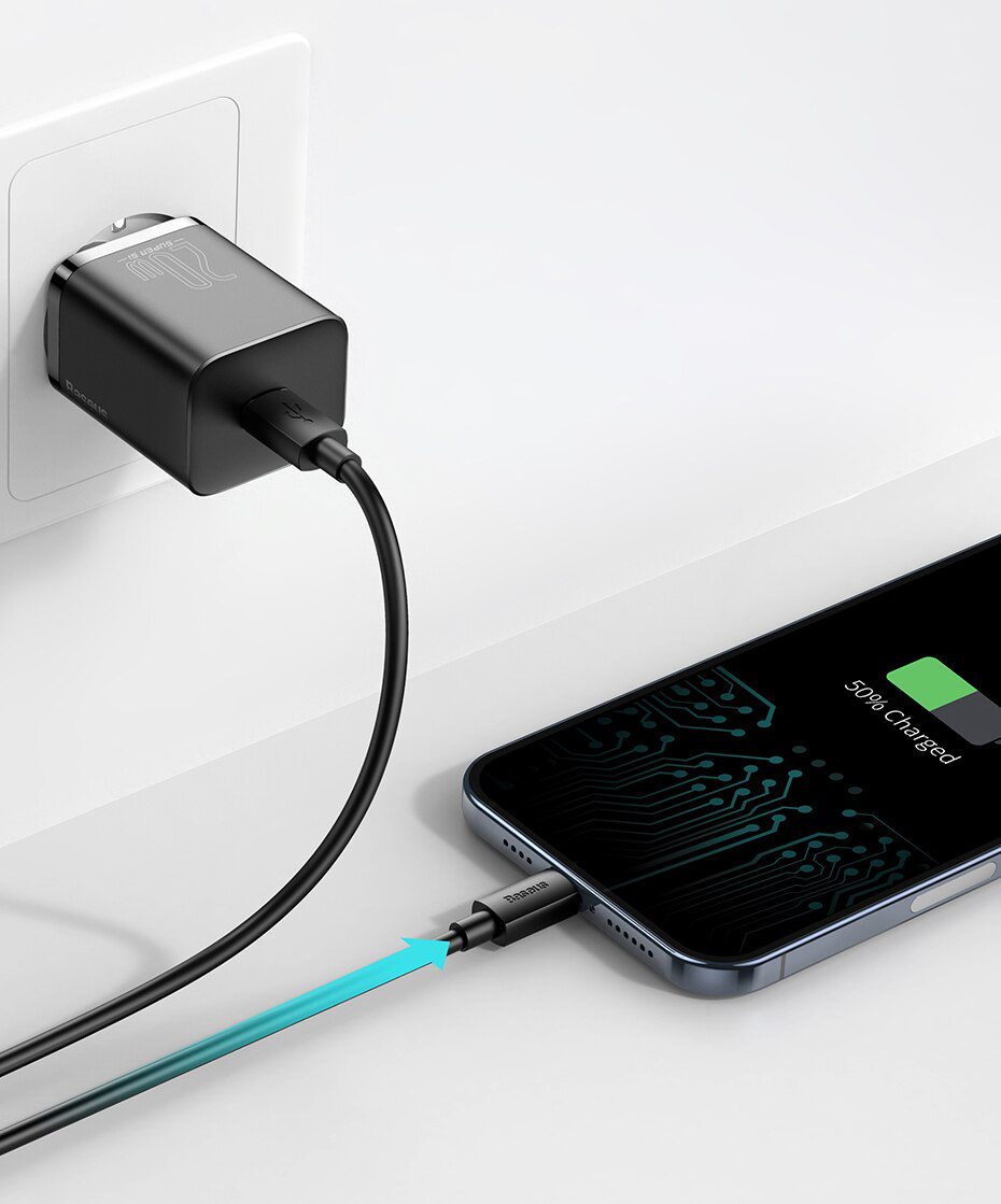 Baseus Super Si USB C Charger 20W Support Type C PD Fast Charging Portable Phone Charger For iPhone 12 Pro Max 11 Mini 8 Plus