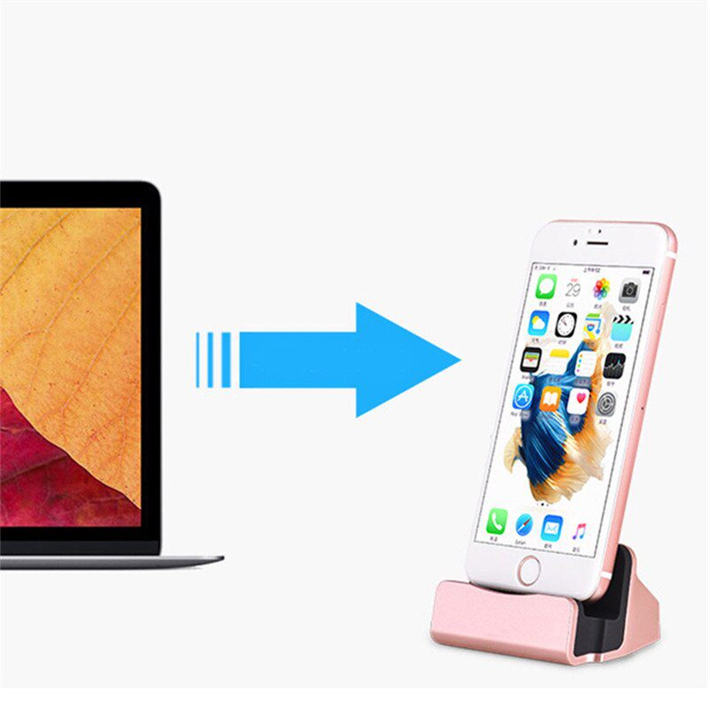 For iPhone X 8 7 6 USB Cable Sync Cradle Charger Base For Xiaomi Android Type C Samsung Stand Holder Charging Base Dock Station