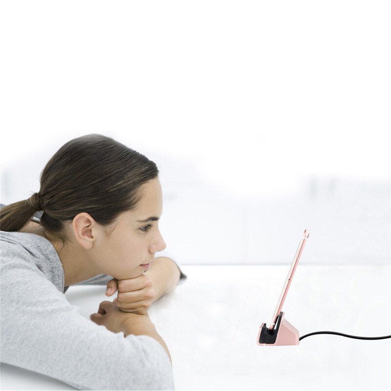 For iPhone X 8 7 6 USB Cable Sync Cradle Charger Base For Xiaomi Android Type C Samsung Stand Holder Charging Base Dock Station