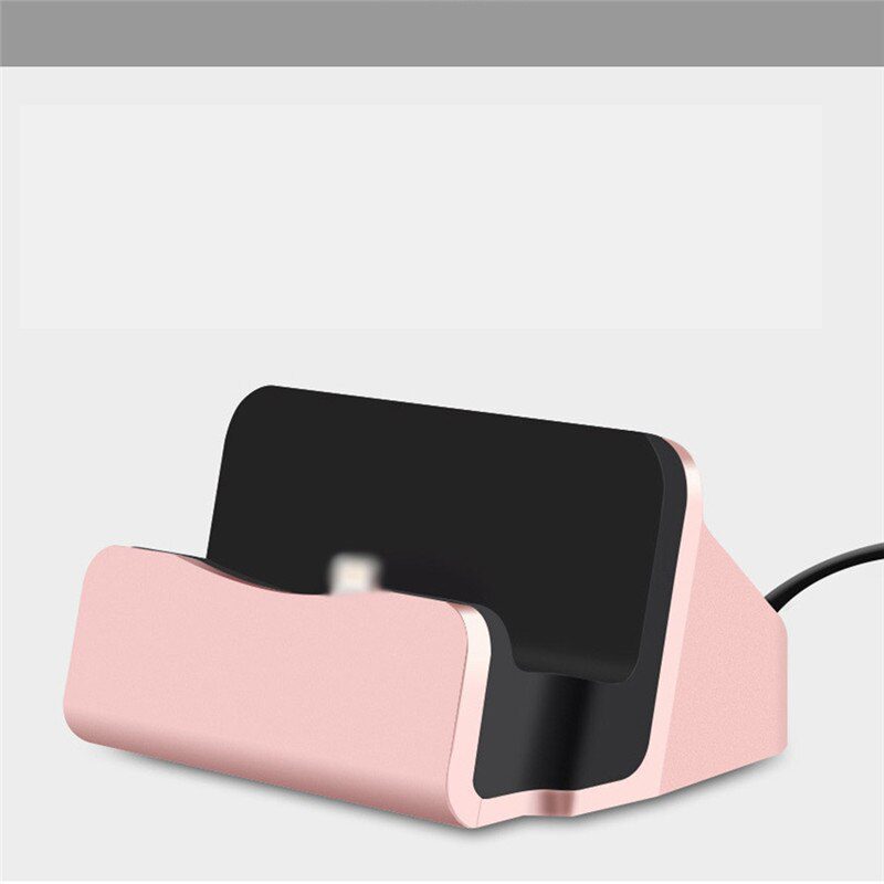 For iPhone X 8 7 6 USB Cable Sync Cradle Charger Base For Xiaomi Android Type C Samsung Stand Holder Charging Base Dock Station