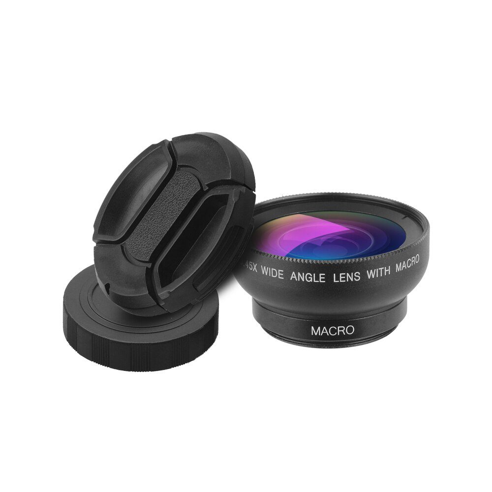 APEXEL 2in1 Lens 0.45X Wide Angle+12.5X Macro Lens Professional HD Phone Camera Lens For iPhone 8 7 6S Plus Xiaomi Samsung LG
