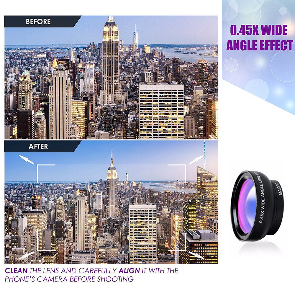 APEXEL Professional Phone camera lens 12.5x Macro Camera Photo HD 0.45x Super Wide Angle Lens For Samsung iPhone all smartphones