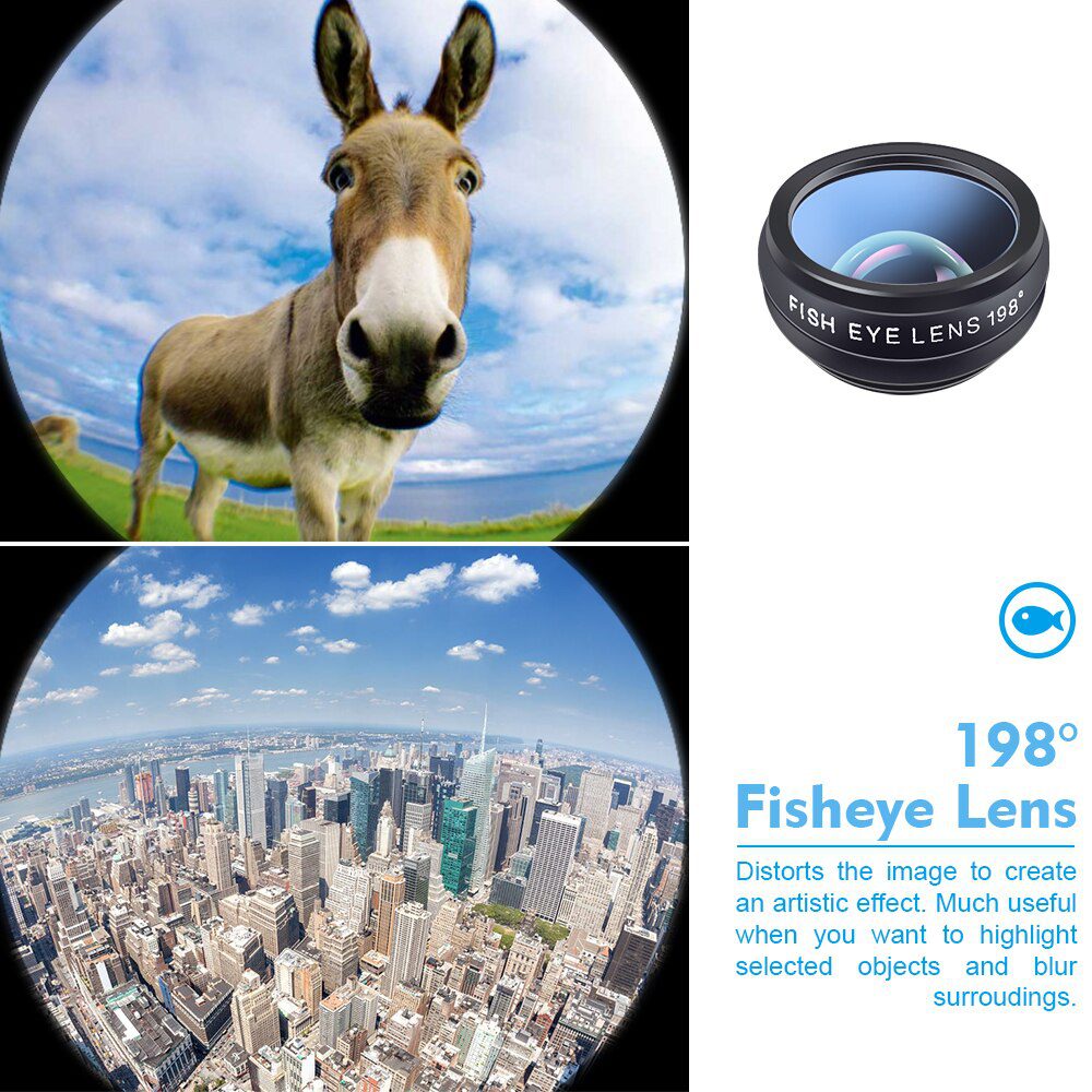 APEXEL 1 Set Lens 10 in 1 phone Camera Lens Kit Fish Eye Wide Macro Star Filter CPL Lenses for iPhone XS Mate Samsung HTC LG