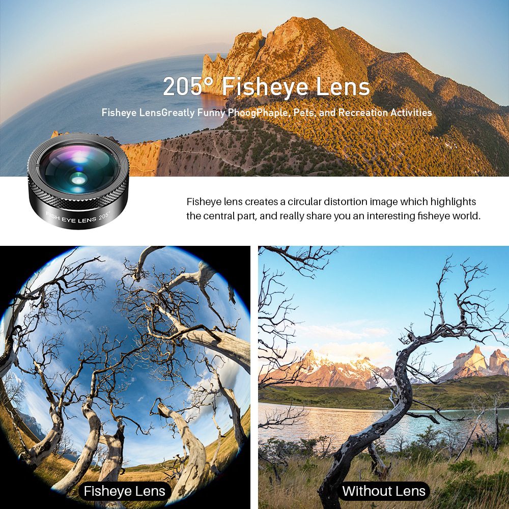APEXEL 11 in 1 camera Phone Lens Kit wide angle macro Full Color/grad Filter CPL ND Star Filter for iPhone Xiaomi all Smartphone