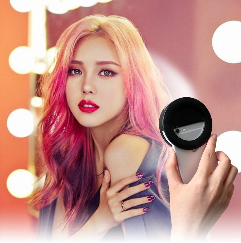 Usb Charging Selfie Ring Led Phone Clip Light Lamp Mobile Phone Lens LED Selfie Lamp Ring Flash Lenses For Iphone Samsung Huawei