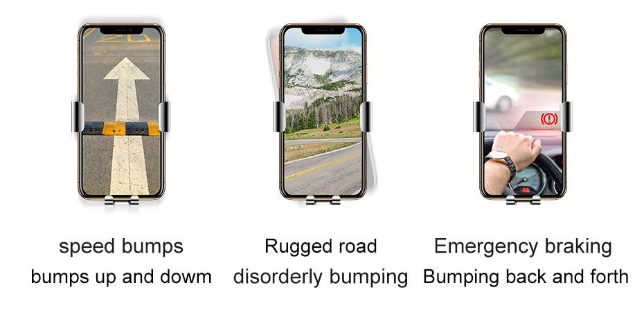 Baseus Car Phone Holder for Car Air Vent / CD Slot Mount Phone Holder Stand for iPhone Samsung Metal Gravity Mobile Phone Holder