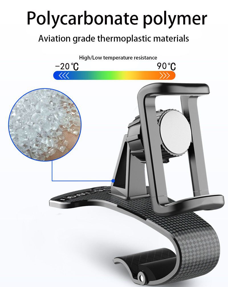 New HUD Car Dashboard Phone stand 360&deg; Adjustable GPS Car Clips Holder Hidden Parking number for Mobile Phone car stand Support