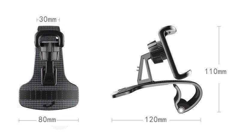 New HUD Car Dashboard Phone stand 360&deg; Adjustable GPS Car Clips Holder Hidden Parking number for Mobile Phone car stand Support