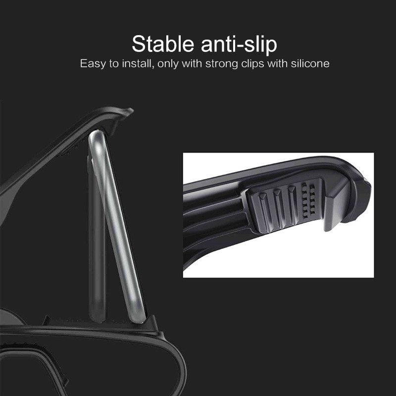 New HUD Car Dashboard Phone stand 360&deg; Adjustable GPS Car Clips Holder Hidden Parking number for Mobile Phone car stand Support