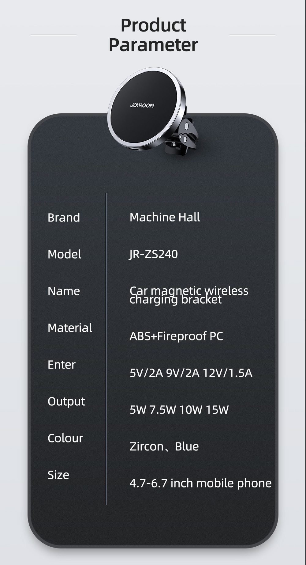 15W Qi Magnetic Wireless Car Charger Phone Holder for iPhone 12 Pro Max Universal Wireless Charging Car Phone Holder for Huawei