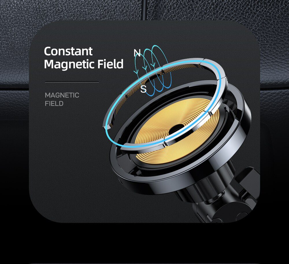 15W Qi Magnetic Wireless Car Charger Phone Holder for iPhone 12 Pro Max Universal Wireless Charging Car Phone Holder for Huawei