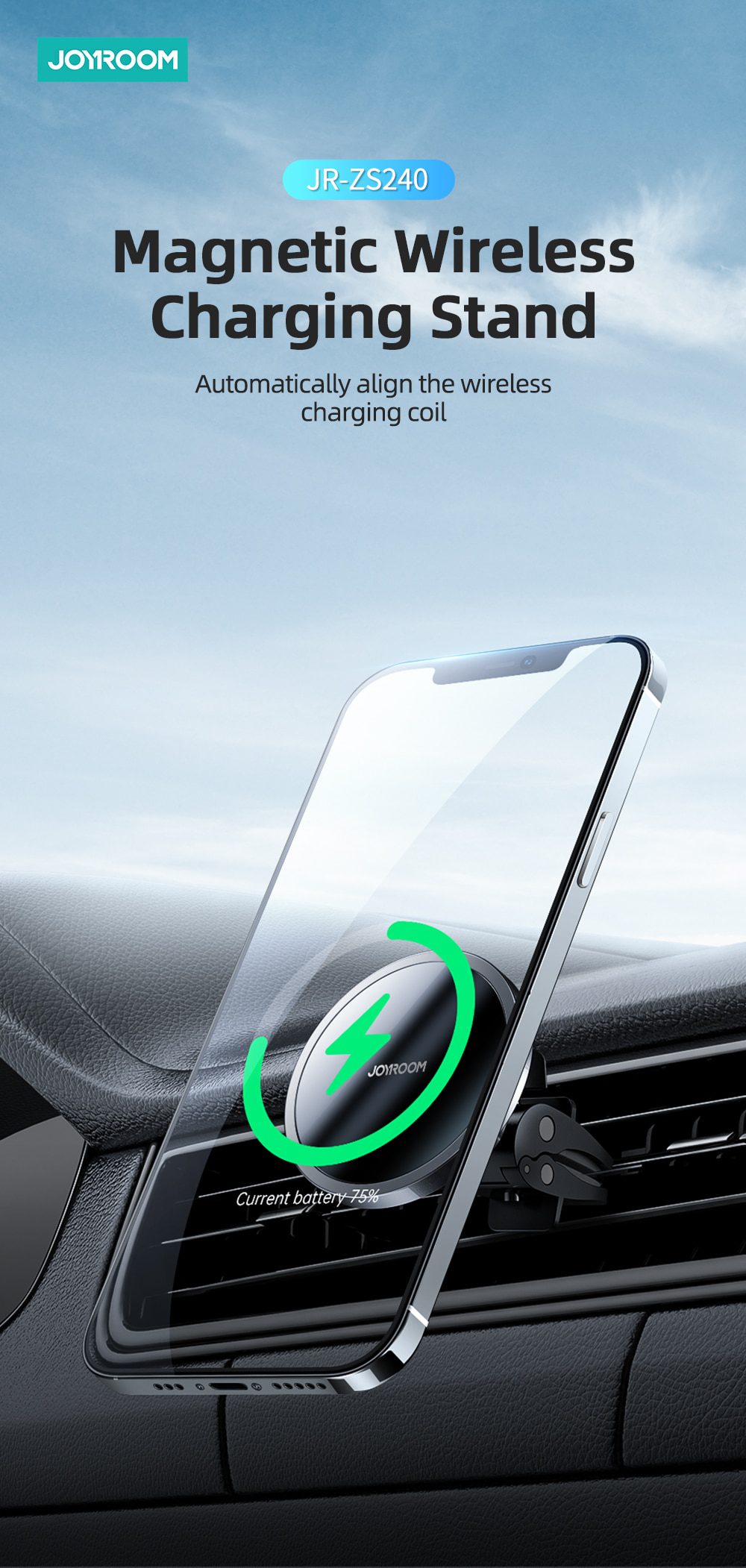 15W Qi Magnetic Wireless Car Charger Phone Holder for iPhone 12 Pro Max Universal Wireless Charging Car Phone Holder for Huawei