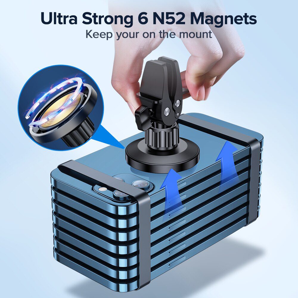 15W Qi Magnetic Wireless Car Charger Phone Holder for iPhone 12 Pro Max Universal Wireless Charging Car Phone Holder for Huawei