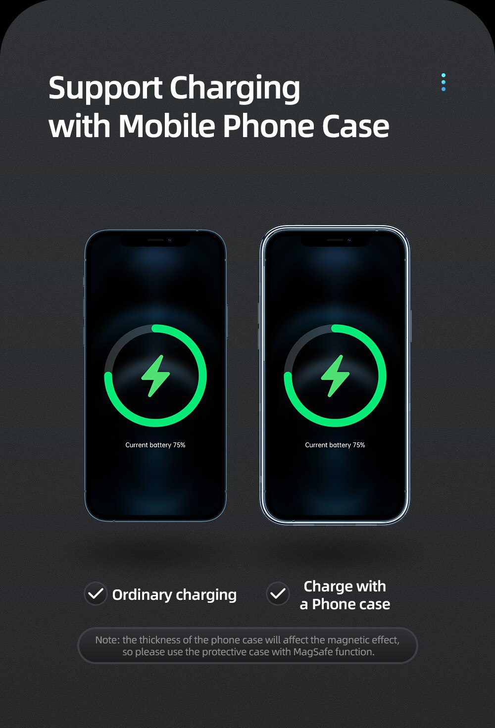 15W Qi Magnetic Wireless Car Charger Phone Holder for iPhone 12 Pro Max Universal Wireless Charging Car Phone Holder for Huawei