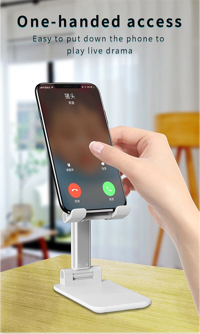2021 Metal Desktop Tablet Holder Table Cell Foldable Extend Support Desk Mobile Phone Holder Stand For iPhone iPad Adjustable