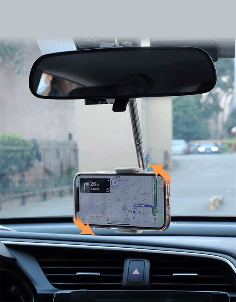 2021 New Car Rearview Mirror Mount Phone Holder For iPhone 12 GPS Seat Smartphone Car Phone Holder Stand Adjustable Support 2021 New Car Rearview Mirror Mount Phone Holder For iPhone 12 GPS Seat Smartphone Car Phone Holder Stand Adjustable Support