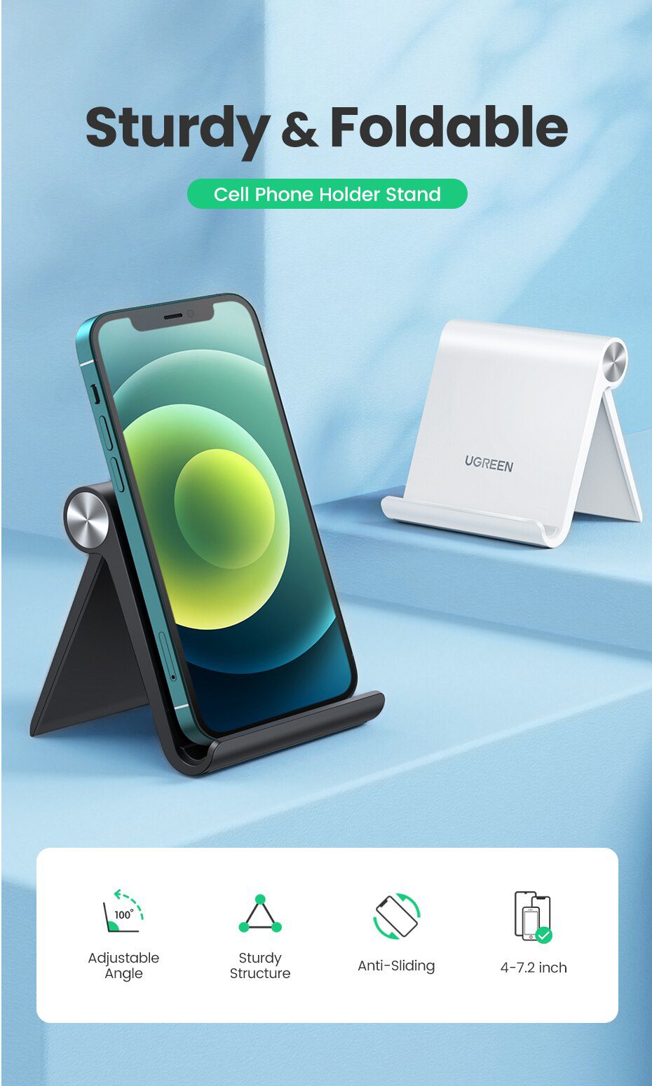 Ugreen Adjustable Mobile Phone Holder Stand Foldable Smartphone Support Tablet Stand for Phone Desk Cell Phone Holder Stand Ugreen Adjustable Mobile Phone Holder Stand Foldable Smartphone Support Tablet Stand for Phone Desk Cell Phone Holder Stand