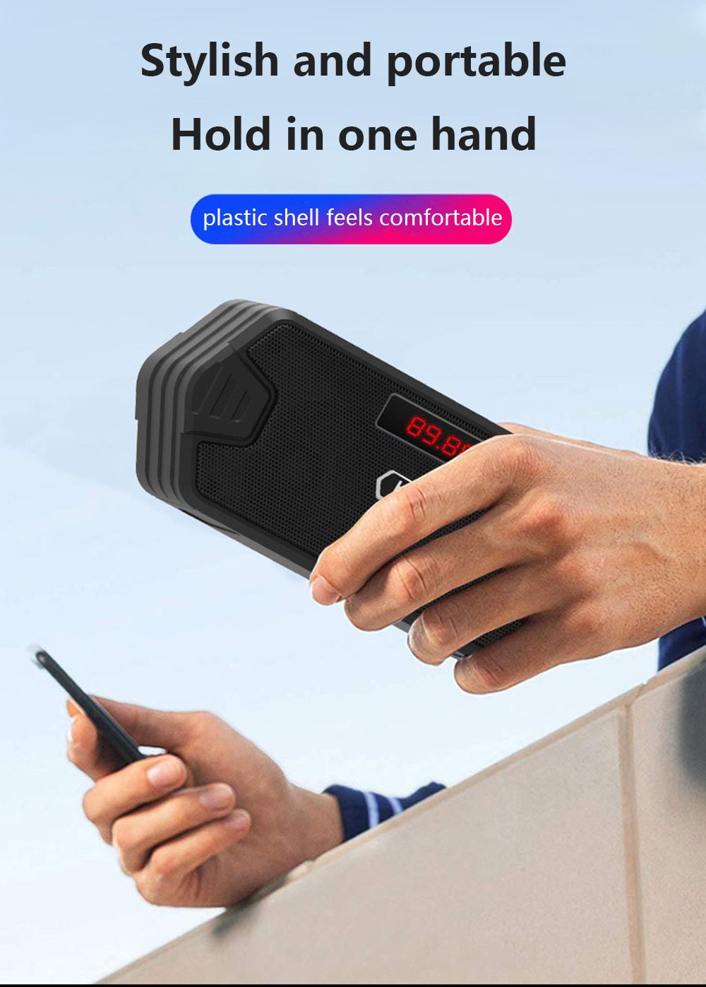 Portable Bluetooth Speaker Wireless Bass Column Outdoor USB Speakers With FM Radio AUX TF MP3 Subwoofer Loudspeaker For Phone PC