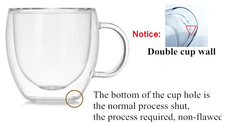 Double Wall Insulated Glasses Espresso Coffee Mug 80/250/350/450 ML Heat-Resistant Transparent Tea Milk Glass Cup Mugs Drinkware