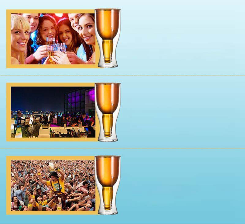 Creative cocktail wineglass mug Double wall mugs Beer wine Glasses Whiskey champagne glass Coffee cup Vodka cups Bottle style Creative cocktail wineglass mug Double wall mugs Beer wine Glasses Whiskey champagne glass Coffee cup Vodka cups Bottle style