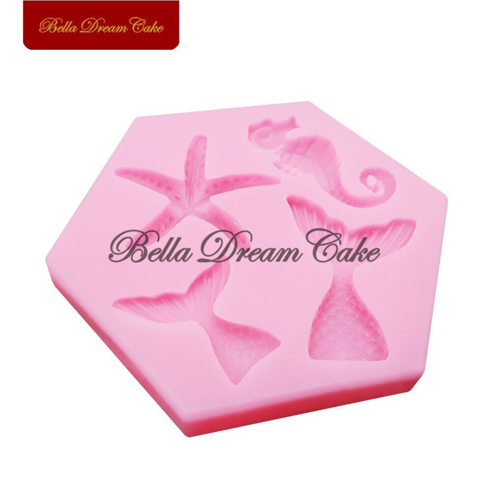 Mini Mermaid Tail Starfish Silicone Mold Fondant Chocolate Cake Molds Cake Decorating Tool DIY Handmade Clay Soap Mould Bakeware Mini Mermaid Tail Starfish Silicone Mold Fondant Chocolate Cake Molds Cake Decorating Tool DIY Handmade Clay Soap Mould Bakeware