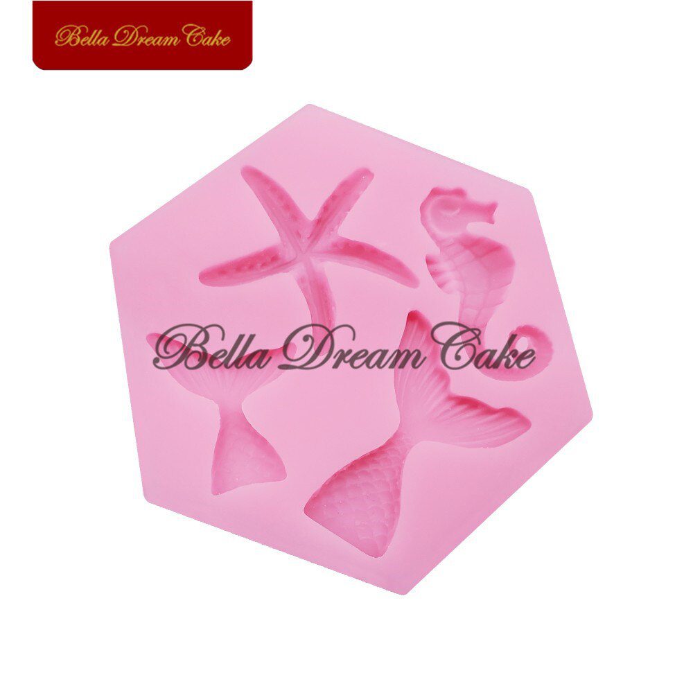 Mini Mermaid Tail Starfish Silicone Mold Fondant Chocolate Cake Molds Cake Decorating Tool DIY Handmade Clay Soap Mould Bakeware Mini Mermaid Tail Starfish Silicone Mold Fondant Chocolate Cake Molds Cake Decorating Tool DIY Handmade Clay Soap Mould Bakeware