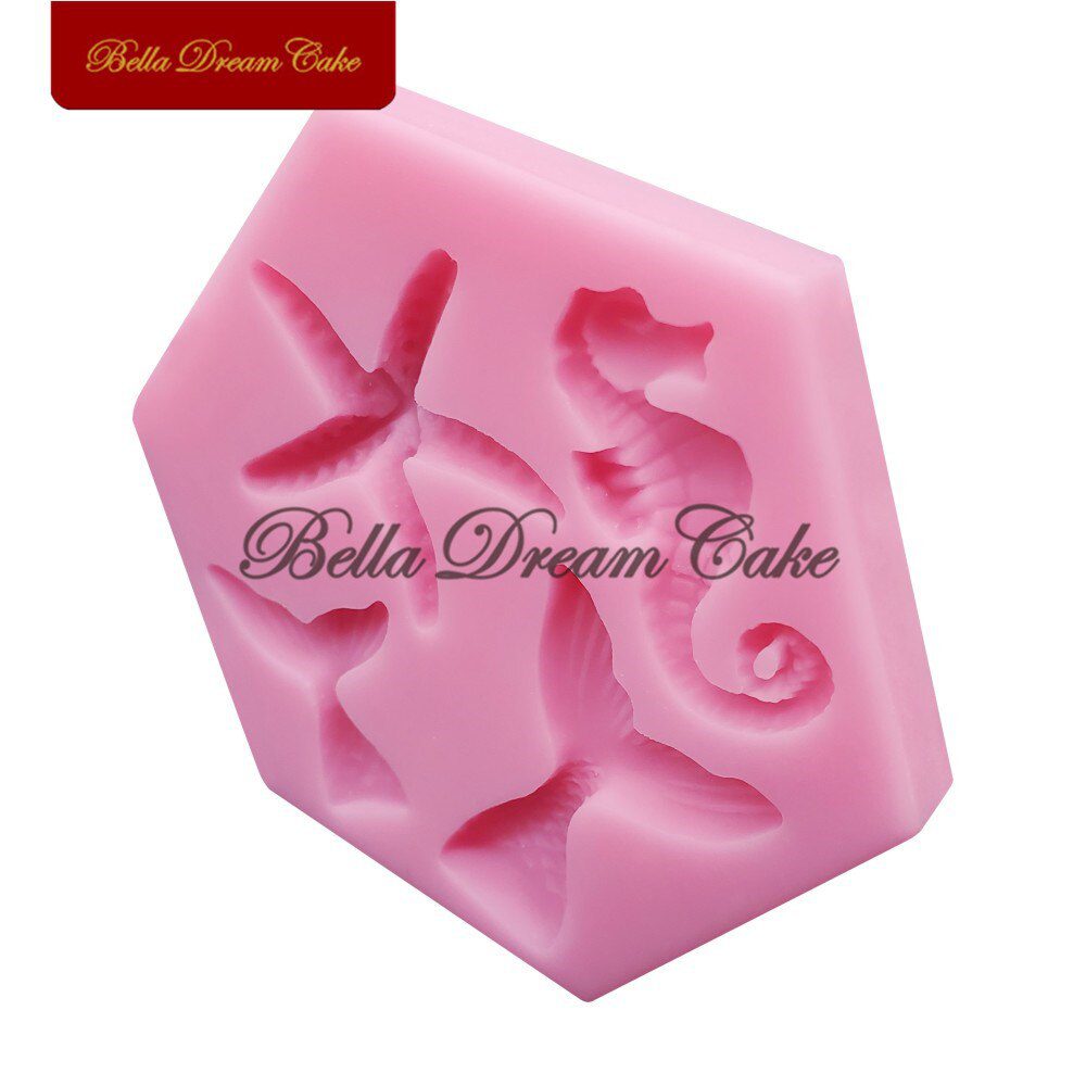 Mini Mermaid Tail Starfish Silicone Mold Fondant Chocolate Cake Molds Cake Decorating Tool DIY Handmade Clay Soap Mould Bakeware Mini Mermaid Tail Starfish Silicone Mold Fondant Chocolate Cake Molds Cake Decorating Tool DIY Handmade Clay Soap Mould Bakeware