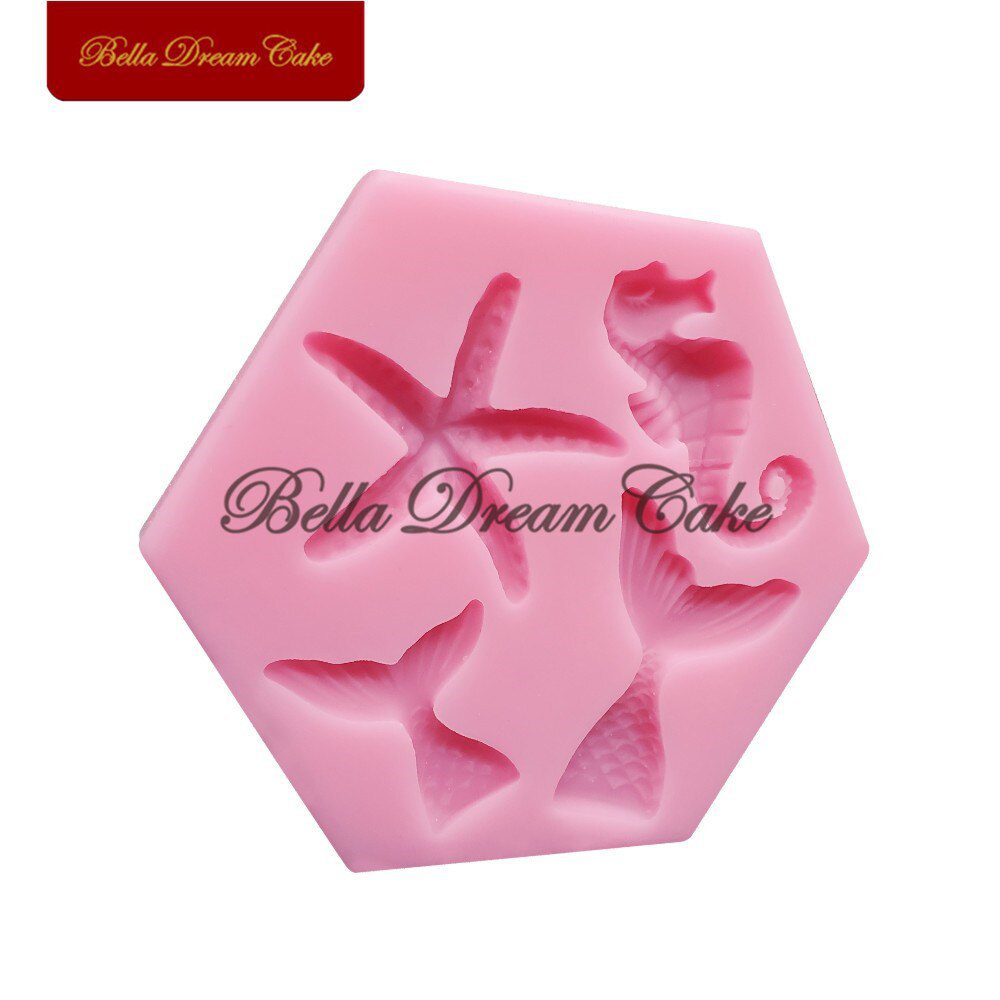 Mini Mermaid Tail Starfish Silicone Mold Fondant Chocolate Cake Molds Cake Decorating Tool DIY Handmade Clay Soap Mould Bakeware Mini Mermaid Tail Starfish Silicone Mold Fondant Chocolate Cake Molds Cake Decorating Tool DIY Handmade Clay Soap Mould Bakeware