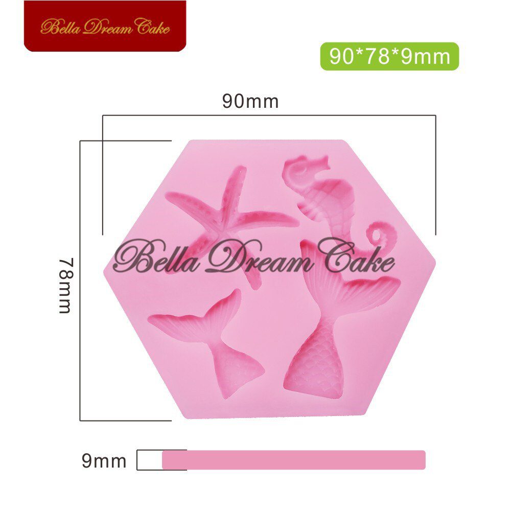Mini Mermaid Tail Starfish Silicone Mold Fondant Chocolate Cake Molds Cake Decorating Tool DIY Handmade Clay Soap Mould Bakeware Mini Mermaid Tail Starfish Silicone Mold Fondant Chocolate Cake Molds Cake Decorating Tool DIY Handmade Clay Soap Mould Bakeware