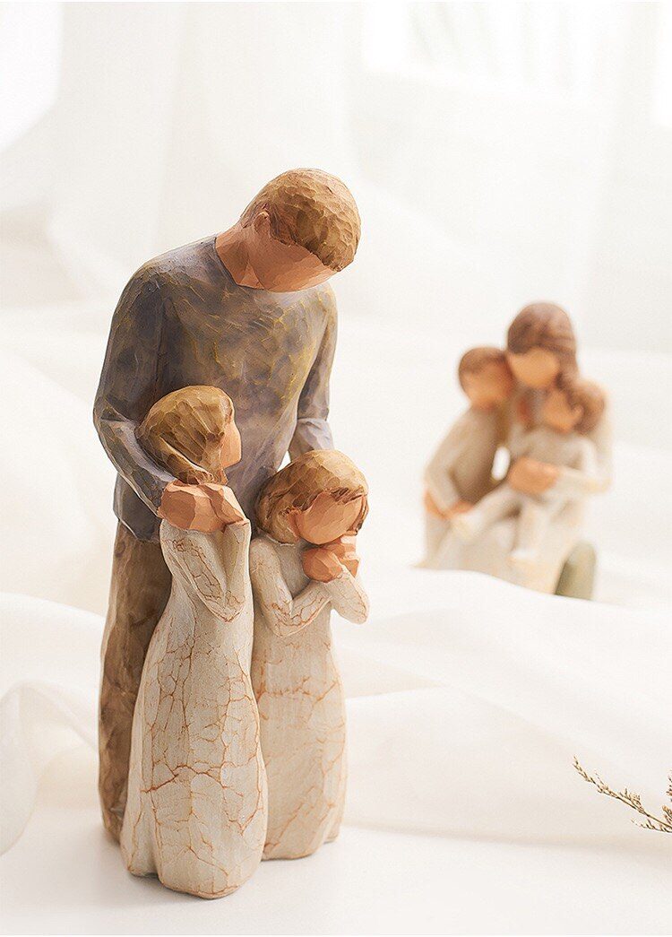 [MGT]Nordic style love family resin figure figurine ornaments family happy time home decoration crafts furnishings