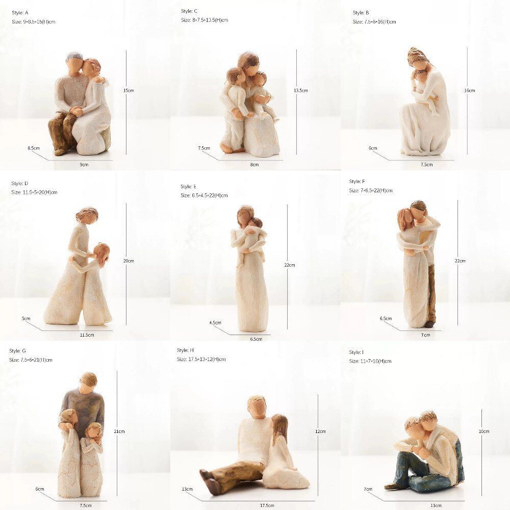 [MGT]Nordic style love family resin figure figurine ornaments family happy time home decoration crafts furnishings