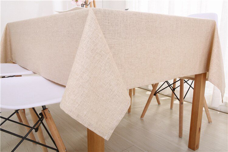 Decorative Table Cloth Rectangular Tablecloths Dining Table Cover Solid Color Cotton Linen Tablecloth Byetee Dining Table Cover