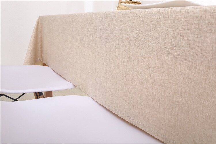 Decorative Table Cloth Rectangular Tablecloths Dining Table Cover Solid Color Cotton Linen Tablecloth Byetee Dining Table Cover