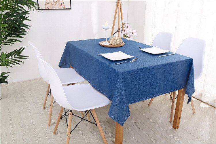 Decorative Table Cloth Rectangular Tablecloths Dining Table Cover Solid Color Cotton Linen Tablecloth Byetee Dining Table Cover