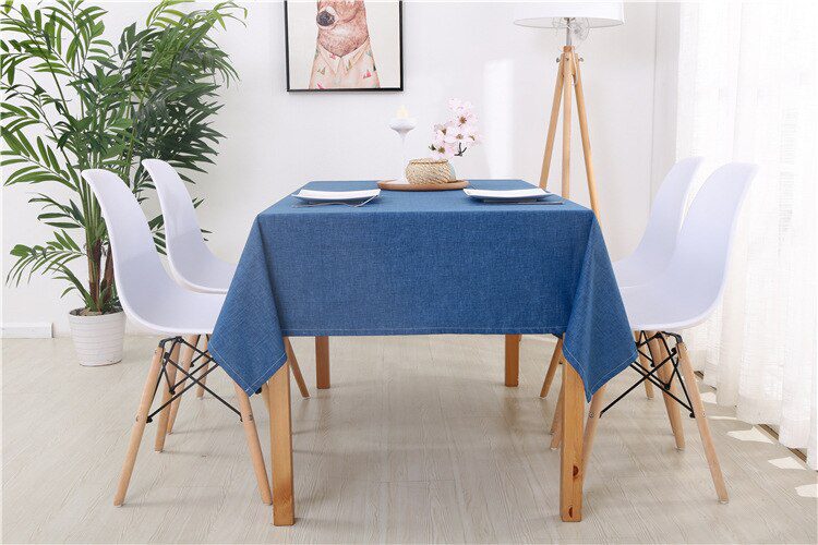 Decorative Table Cloth Rectangular Tablecloths Dining Table Cover Solid Color Cotton Linen Tablecloth Byetee Dining Table Cover