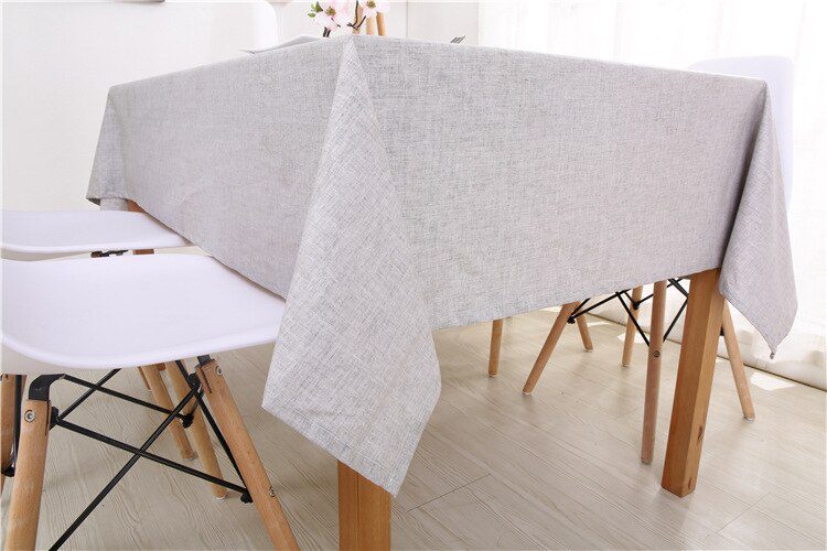 Decorative Table Cloth Rectangular Tablecloths Dining Table Cover Solid Color Cotton Linen Tablecloth Byetee Dining Table Cover
