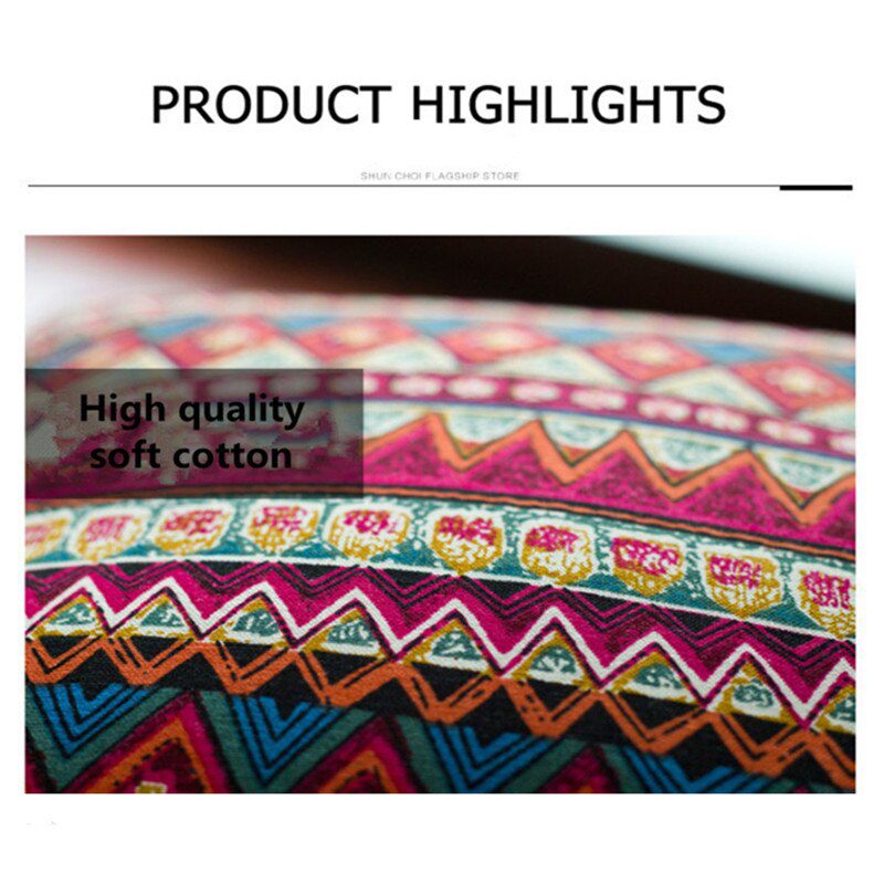 CFen A's Bohemian Quality Dining Tablecloth Color Soft Cotton Stripe Multi Sizes Lacy Home Kitchen Banquet Table Cover 1pc