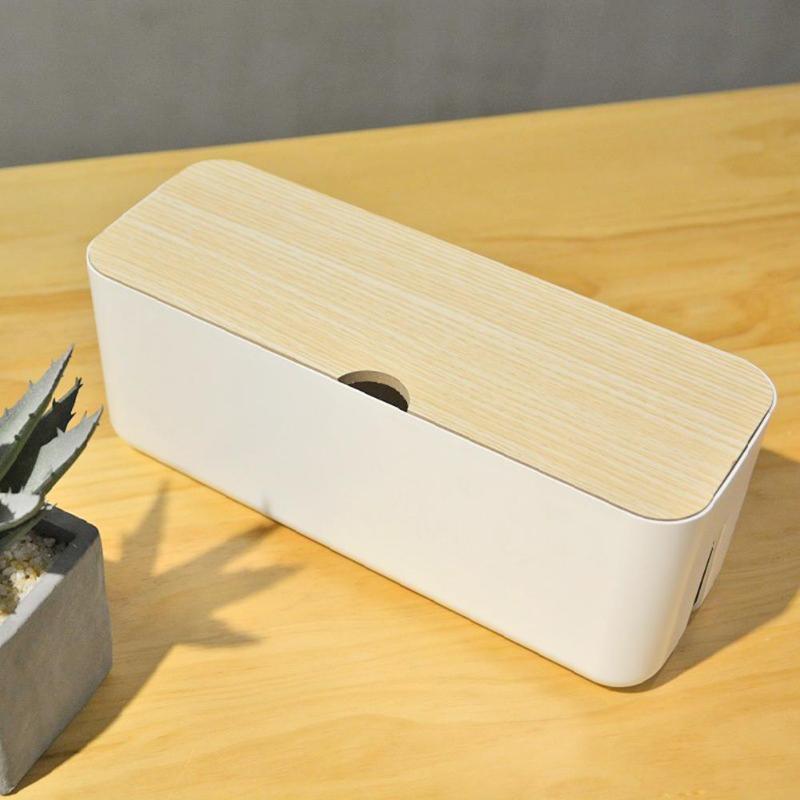 Cable Storage Box Power Strip Wire Case Anti Dust Charger Socket Organizer Network Line Storage Bin Charger Wire Management