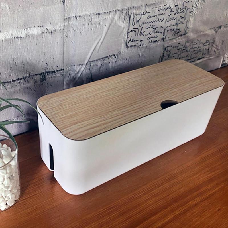 Cable Storage Box Power Strip Wire Case Anti Dust Charger Socket Organizer Network Line Storage Bin Charger Wire Management