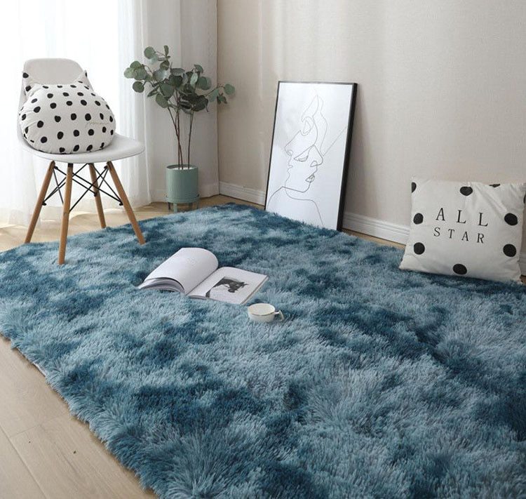 New Rainbow Colors Carpets Tie Dyeing Plush Soft Carpets For Bedroom Living Room Anti-slip Floor Mats Kids Room Carpet Rugs