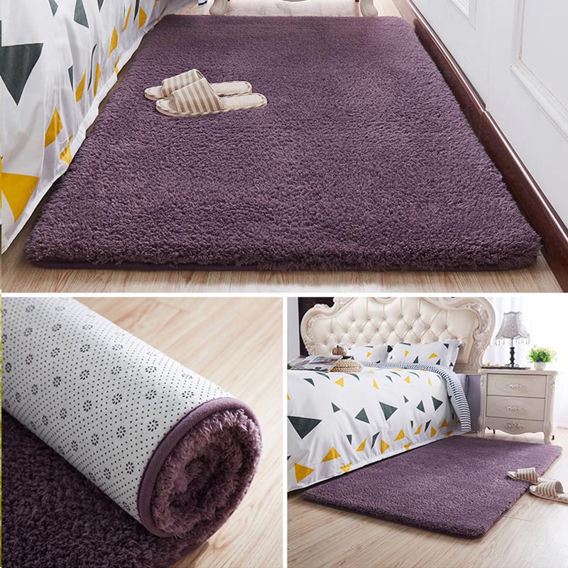 Nordic Fluffy Carpet For Bedroom Living Room Large Size Plush Anti-slip Soft Door Mat White pink Red Children's Rugs For Room