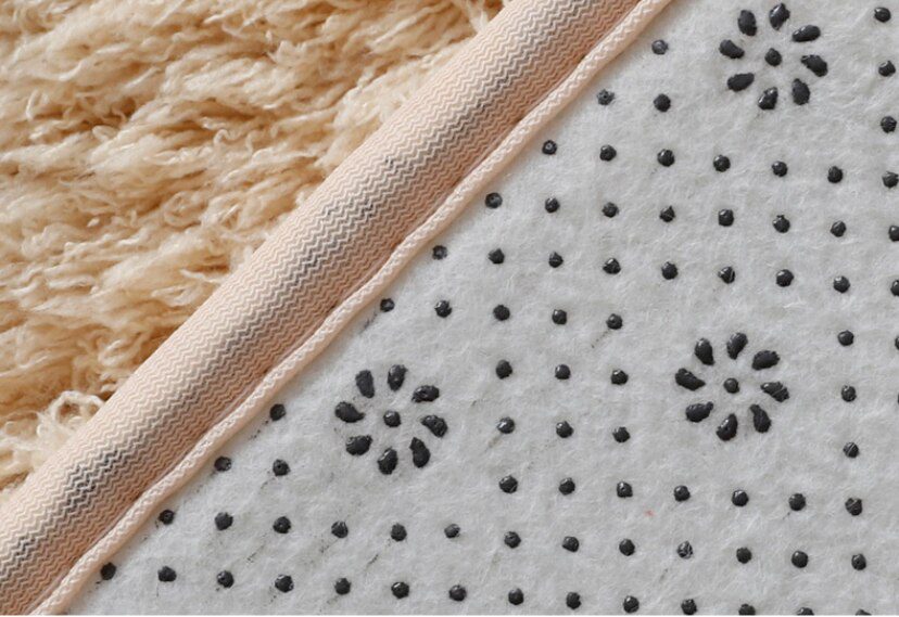 Nordic Fluffy Carpet For Bedroom Living Room Large Size Plush Anti-slip Soft Door Mat White pink Red Children's Rugs For Room
