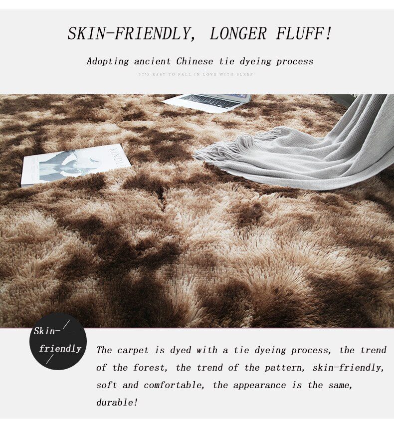Nordic Lounge Fluffy Non-slip Mixed Dyed Carpet Living Room Bedroom Center Carpet Black Gray Pink Blue Large Size Hair Rugs Nordic Lounge Fluffy Non-slip Mixed Dyed Carpet Living Room Bedroom Center Carpet Black Gray Pink Blue Large Size Hair Rugs