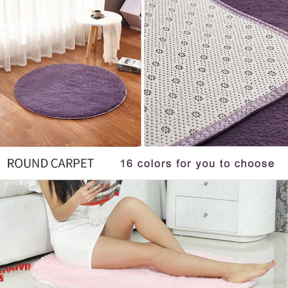 RULDGEE Fluffy Round Alfombra for Living Room Faux Fur Carpet Kids Bedroom Plush Shaggy Computer Chair Upholstery Area Rug mats RULDGEE Fluffy Round Alfombra for Living Room Faux Fur Carpet Kids Bedroom Plush Shaggy Computer Chair Upholstery Area Rug mats