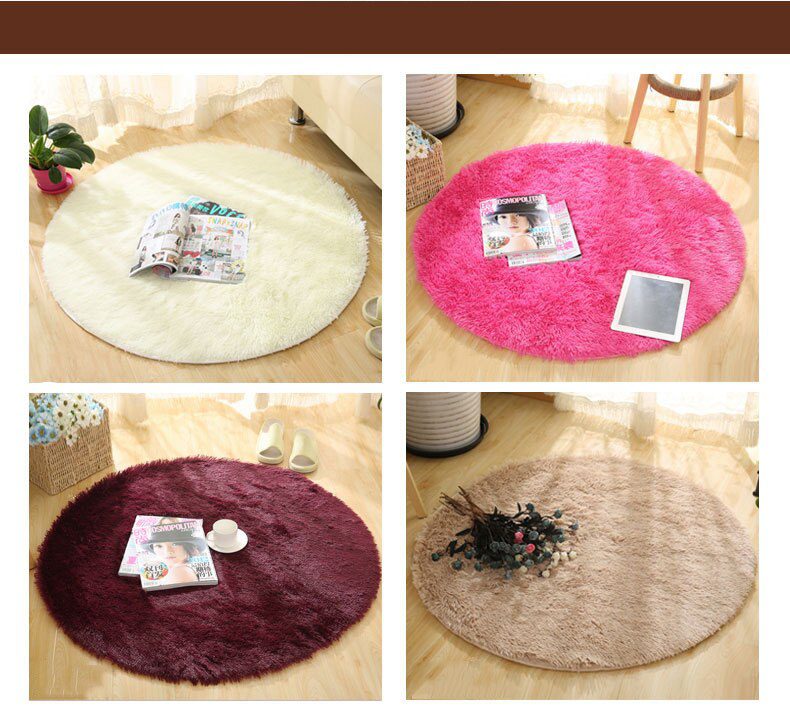 RULDGEE Fluffy Round Alfombra for Living Room Faux Fur Carpet Kids Bedroom Plush Shaggy Computer Chair Upholstery Area Rug mats RULDGEE Fluffy Round Alfombra for Living Room Faux Fur Carpet Kids Bedroom Plush Shaggy Computer Chair Upholstery Area Rug mats