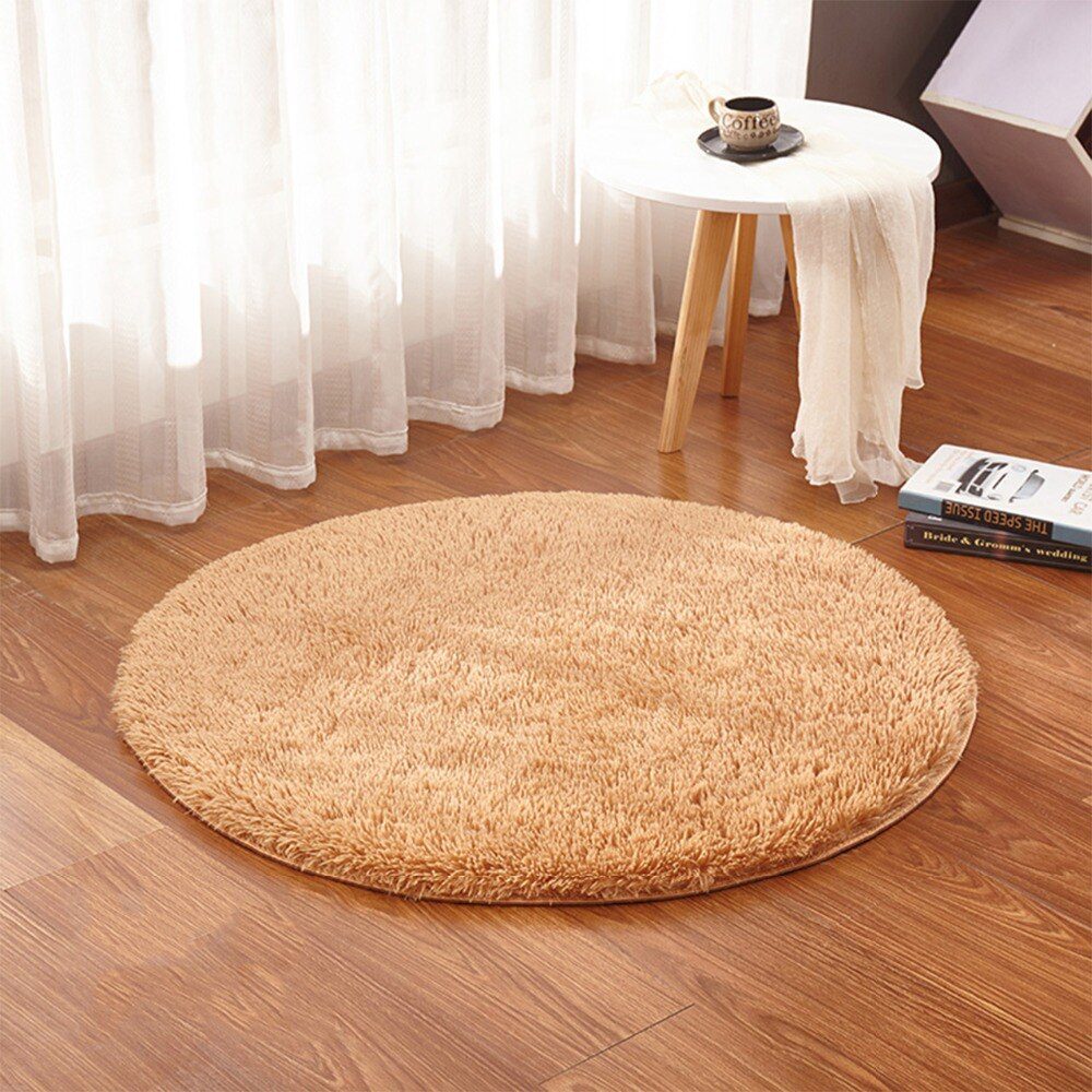 RULDGEE Fluffy Round Alfombra for Living Room Faux Fur Carpet Kids Bedroom Plush Shaggy Computer Chair Upholstery Area Rug mats RULDGEE Fluffy Round Alfombra for Living Room Faux Fur Carpet Kids Bedroom Plush Shaggy Computer Chair Upholstery Area Rug mats