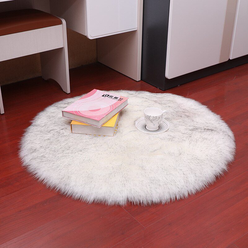 Luxury Soft Small Artificial Sheepskin Rug Chair Cover Bedroom Mat Artificial Wool Warm Hairy Carpet Seat Covers Washable Gift